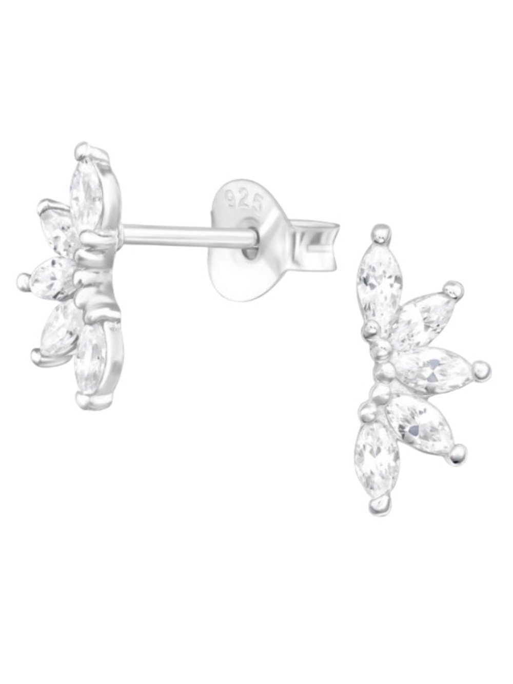 Sterling Silver Leaf Ear Studs